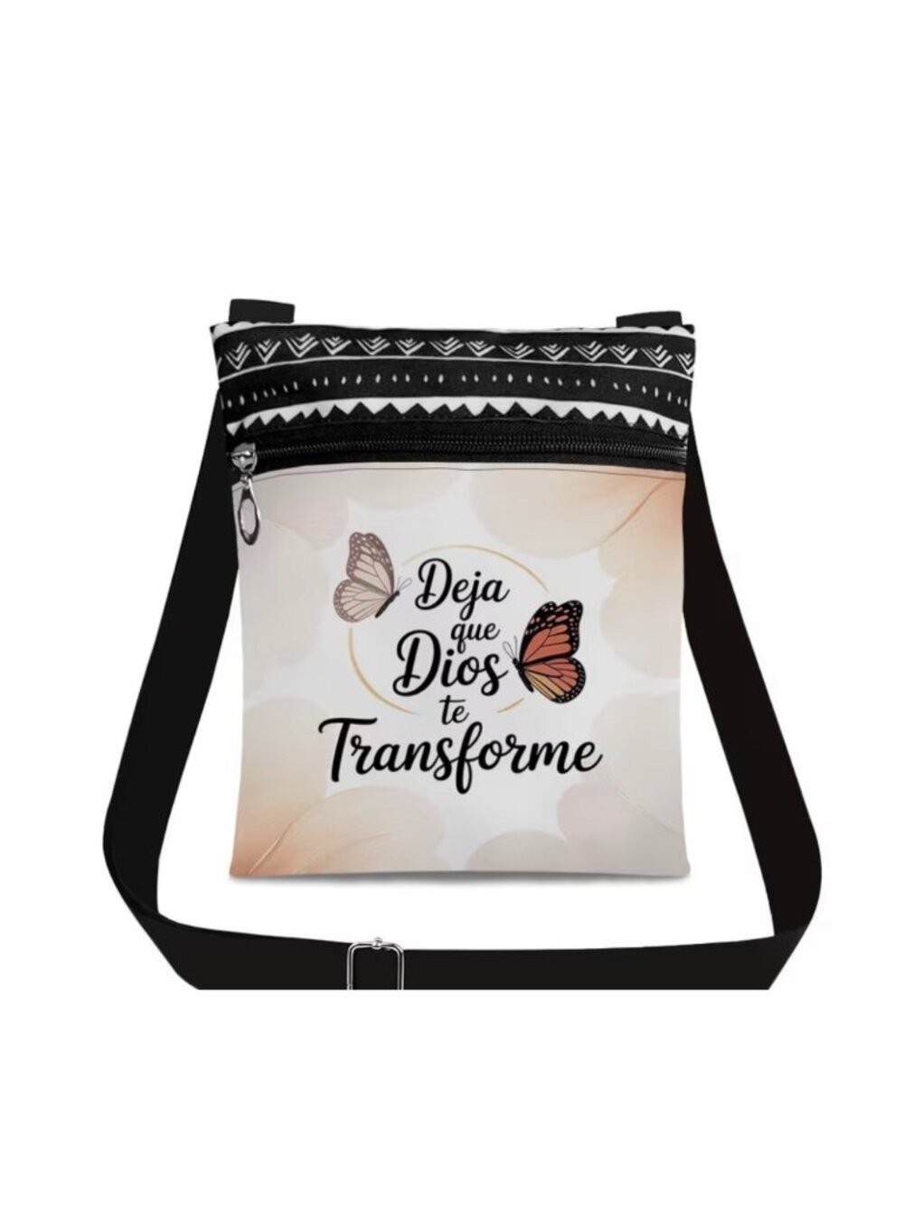 Inspirational Crossbody Bag With Adjustable Strap Multiple Pockets